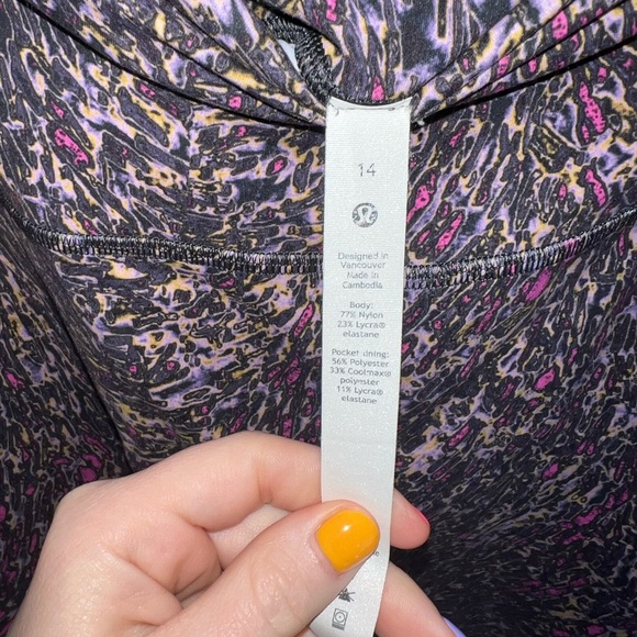 Lululemon Topography Multi Wunder Train tights leggings size 14 - Picture 7 of 14